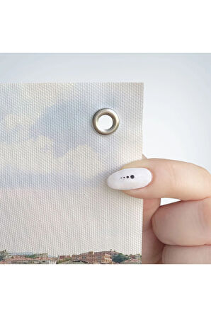 Kızkulesi ve Üsküdar Kuşbakışı Manzarası Dekoratif Kanvas Duvar Örtüsü-Halısı-6509