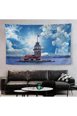 Kız Kulesi Manzarası Duvar Örtüsü-Halısı-6515