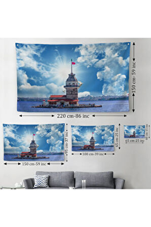 Kız Kulesi Manzarası Duvar Örtüsü-Halısı-6515