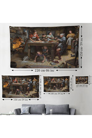 Aile Gelenekleri Duvar Örtüsü-Halısı - Morgan Weistling's Painting Family Traditions-6528