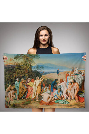 İsa'nın İnsanlara Görünüşü Duvar Örtüsü Halısı Aleksander Ivanov The Apparition of Christ 6539