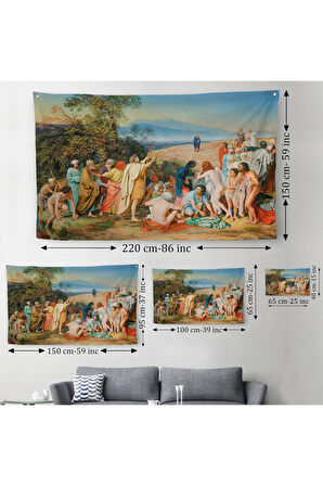 İsa'nın İnsanlara Görünüşü Duvar Örtüsü Halısı Aleksander Ivanov The Apparition of Christ 6539