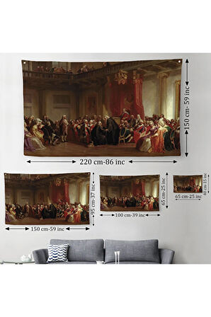 Benjamin Franklin Danışma Meclisi Huzuruna Çıkıyor Duvar Örtüsü-Halısı-6542