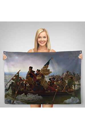 Washington Delaware'i Geçiyor Duvar Örtüsü-Halısı - Washington Crossing the Delaware -6543