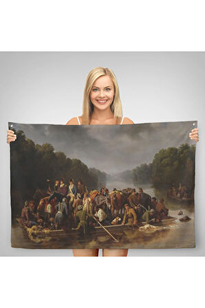 Marion Peedee'yi Geçiyor Duvar Örtüsü-Halısı - William Tylee Ranney-6544