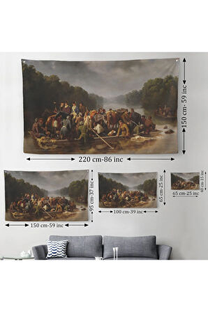 Marion Peedee'yi Geçiyor Duvar Örtüsü-Halısı - William Tylee Ranney-6544