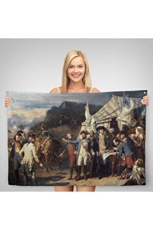 Yorktown Kuşatması Duvar Örtüsü-Halısı - Couder Yorktown Versailles-6546