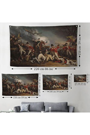 Princeton Savaşı'nda General Mercer'in Ölümü Duvar Örtüsü-Halısı- -6548