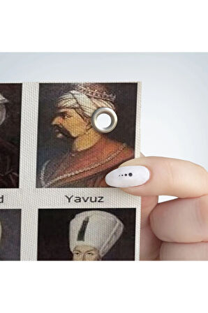 Osmanlı Padişahlarının Tümü Dekoratif Duvar Örtüsü-Halısı-6549