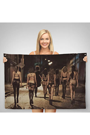 Sokak Kadınları Duvar Örtüsü-Halısı - Street Woman-6554