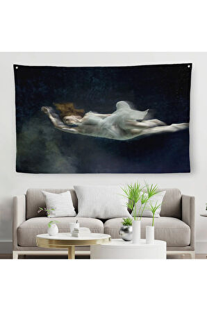 Su Altındaki Kadın Dekoratif Duvar Örtüsü-Halısı-6558