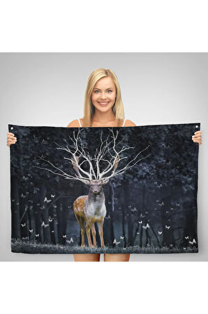 Ormandaki Geyik Duvar Örtüsü-Halısı-6566