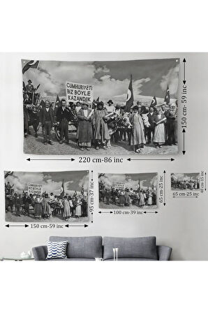 Biz Cumhuriyeti Böyle Kazandık Duvar Örtüsü-Halısı-6574