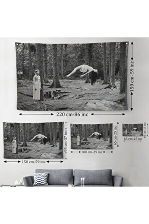 Yerden Yükselen Büyücü Kadın Duvar Örtüsü-Halısı-6575