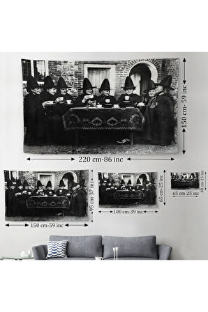Yaşlı Cadıların Çay Partisi Duvar Örtüsü-Halısı -6577