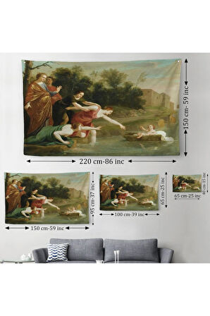 Jacques Stella - Musa'nın Bulunuşu Duvar Örtüsü-Halısı - The Finding of Moses-6579