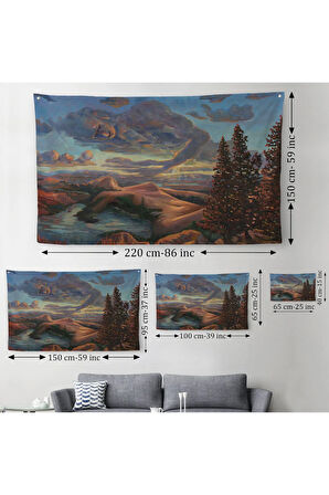 Yeryüzü ve Gökyüzü Duvar Örtüsü-Halısı-6581