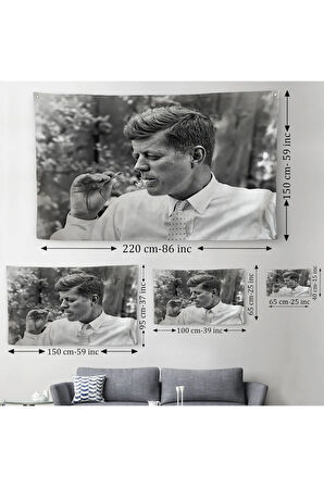 John F. Kennedy Duvar Örtüsü-Halısı-6588