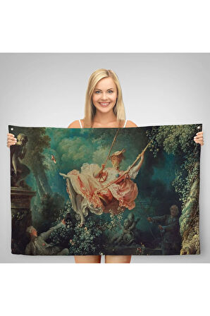 18.yy Salıncakta Sallanan Kadın Duvar Örtüsü-Halısı-6592