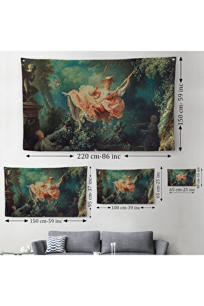 18.yy Salıncakta Sallanan Kadın Duvar Örtüsü-Halısı-6592