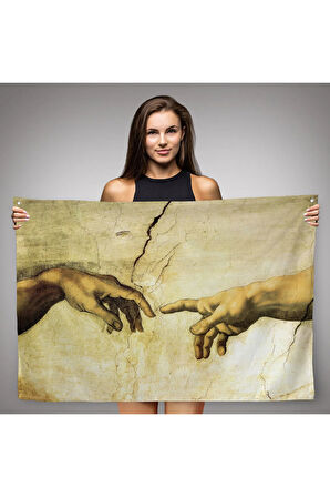 Ademin Yaratılışı Duvar Örtüsü-Halısı - The Creation of Adam-6596