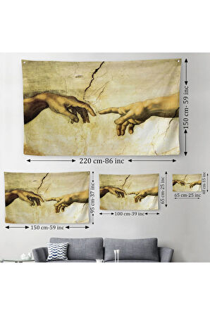 Ademin Yaratılışı Duvar Örtüsü-Halısı - The Creation of Adam-6596