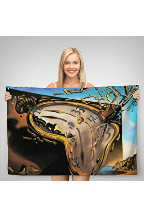 Salvador Dali'nin Eriyen Saat Belleğin Azmi Duvar Örtüsü-Halısı-6599