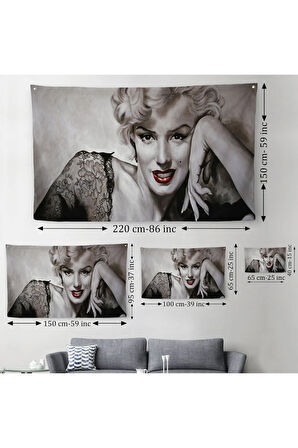 Marilyn Monroe Dekoratif Duvar Örtüsü-Halısı-6610