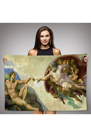 Ademin Yaratılışı Duvar Örtüsü-Halısı - The Creation of Adam-6631