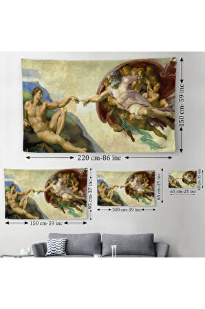 Ademin Yaratılışı Duvar Örtüsü-Halısı - The Creation of Adam-6631