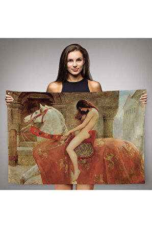 Lady Godiva'in John Collier Duvar Örtüsü-Halısı-6647
