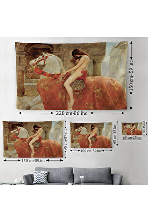 Lady Godiva'in John Collier Duvar Örtüsü-Halısı-6647