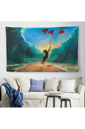 Aşk Kurtarır Duvar Örtüsü-Halısı -6650