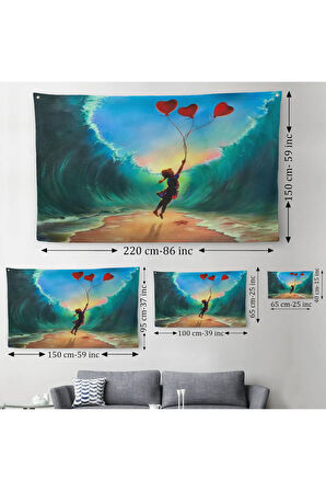 Aşk Kurtarır Duvar Örtüsü-Halısı -6650