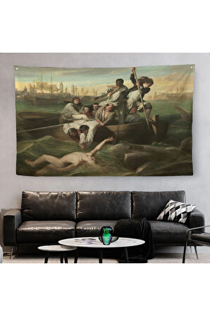 Watsob ve Köpek Balığı Duvar Örtüsü-Halısı - Watson and the Shark 1782-6658