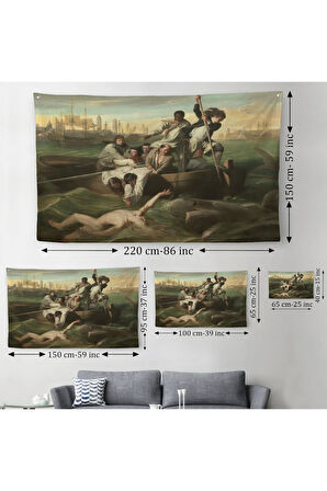 Watsob ve Köpek Balığı Duvar Örtüsü-Halısı - Watson and the Shark 1782-6658