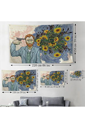 Vincent van Gogh Gerçeküstü İntahar Duvar Örtüsü-Halısı-6659