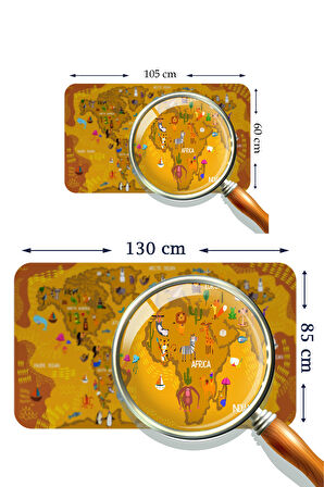 Harita Sepeti Eğitici Dünya Haritası Dünya Atlası Çocuk Ve Bebek Odası Duvar Sticker-3881