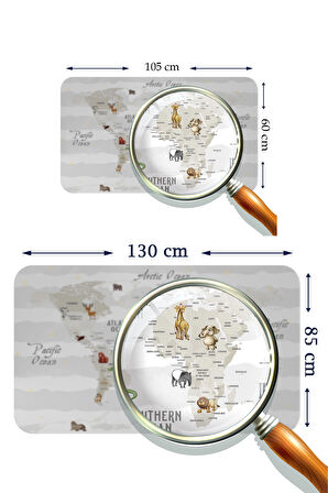 Harita Sepeti Eğitici Dünya Haritası Dünya Atlası Çocuk ve Bebek Odası Duvar Sticker 3812