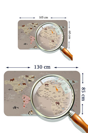 Harita Sepeti Eğitici Dünya Haritası Dünya Atlası Çocuk ve Bebek Odası Duvar Sticker 3817
