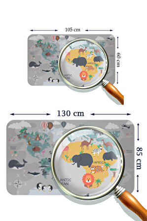 Harita Sepeti Eğitici Dünya Haritası Dünya Atlası Çocuk ve Bebek Odası Duvar Sticker 3821