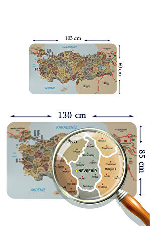 Harita Sepeti Eğitici Ve Öğretici Dünya ve Türkiye Haritası Çocuk Odası Duvar Sticker 3883