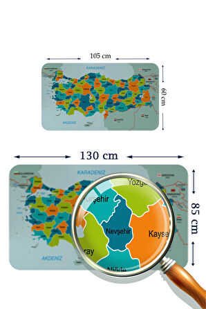 Harita Sepeti Harita Sepeti Eğitici Öğretici Dünya Ve Türkiye Haritası Çocuk Odası Duvar Sticker 3887