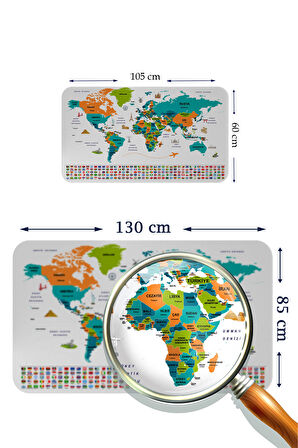 Harita Sepeti Harita Sepeti Eğitici Öğretici Dünya Ve Türkiye Haritası Çocuk Odası Duvar Sticker 3887
