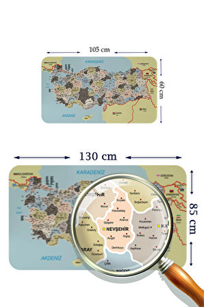 Harita Sepeti Eğitici Öğretici Dünya ve Türkiye Haritası Çocuk Odası Duvar Sticker 3889