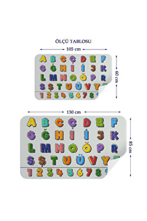 Eğitici Renkli Türkçe Alfabe ve Sayı Eğitim Stickerı, Çocuk Odası, Anaokulu Duvar Stickerı-3898
