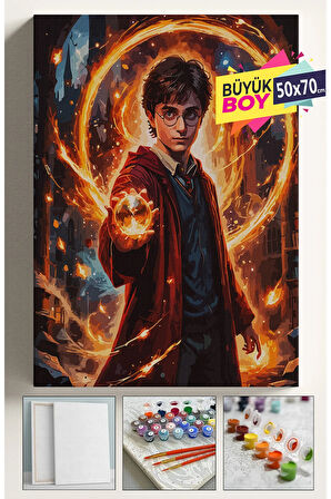 Sayılarla Boyama Seti Numaralı Tuval Fırça Boya Dahil Kasnaklı Set 50x70 Cm - HARRY