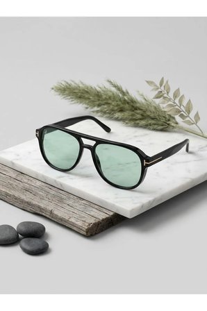 Harvey Siyah Unisex Çift Köprülü Aksesuarlı Güneş Gözlüğü Erkek Kadın Gözlük
