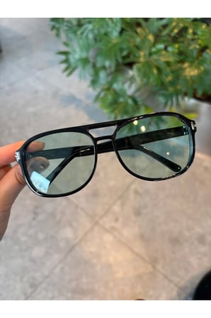 Harvey Siyah Unisex Çift Köprülü Aksesuarlı Güneş Gözlüğü Erkek Kadın Gözlük