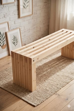 Naturel Ladin Ahşap Masif Bank BEACH (32 x 100)
